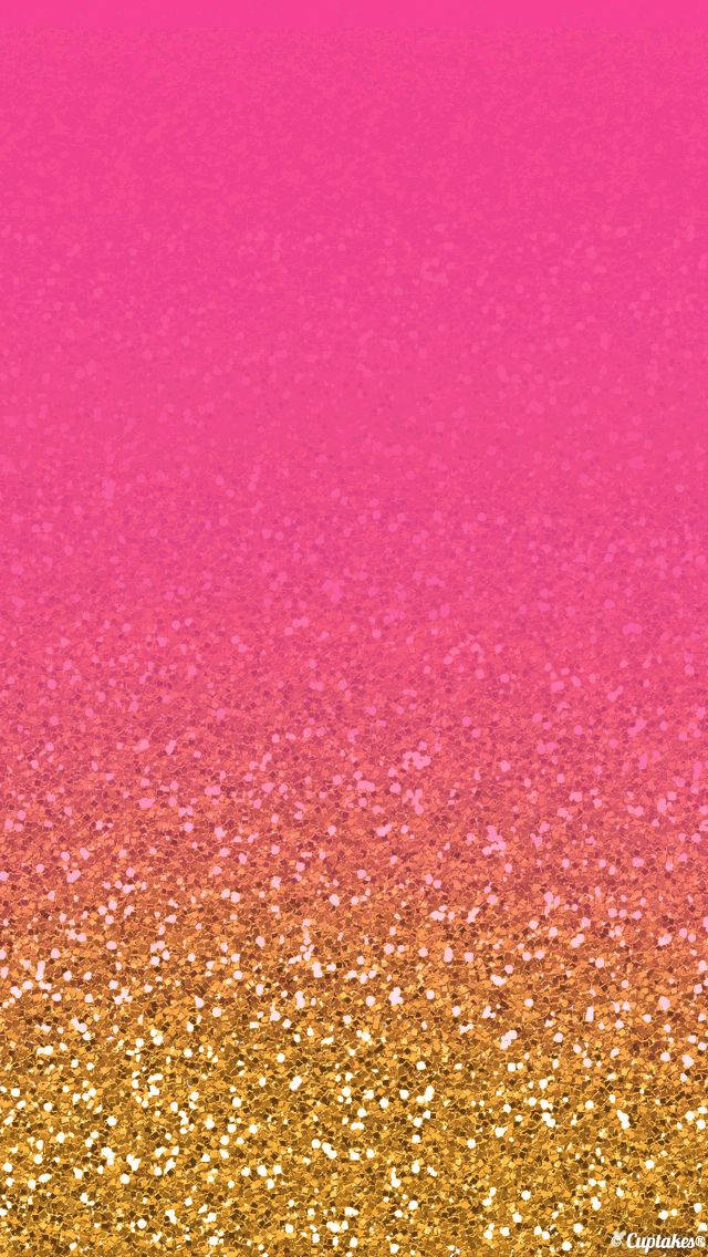 Pink With Gold Glitter Effect Wallpaper