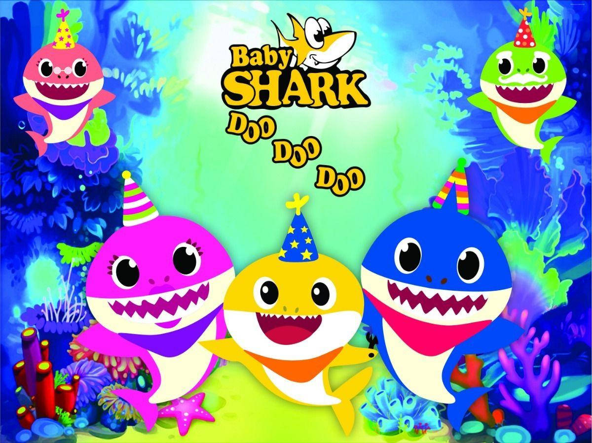 Pinkfong Baby Shark Smiling Wallpaper