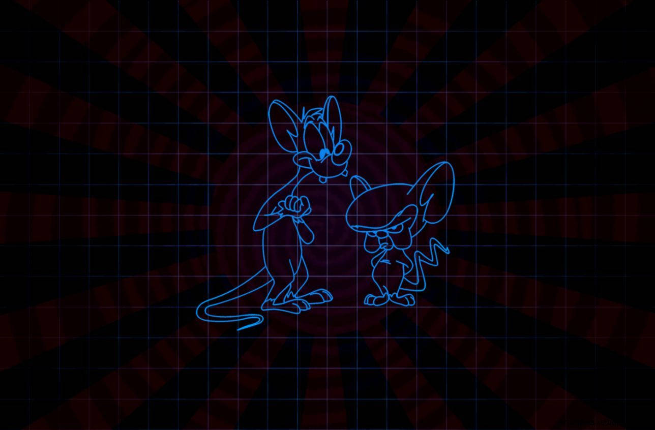 Pinky And The Brain Dark Blue Art Wallpaper