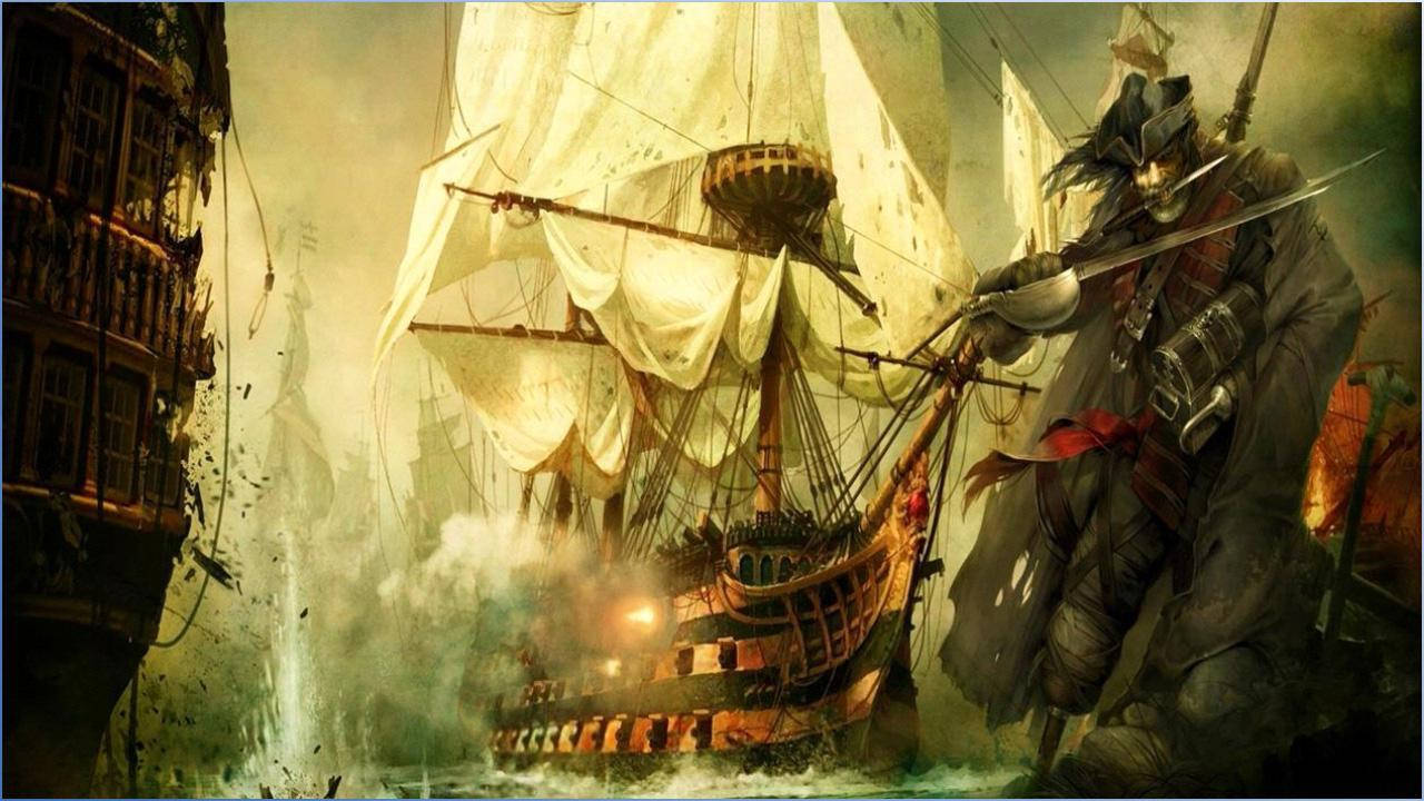 Pirate And Ships Artwork Wallpaper