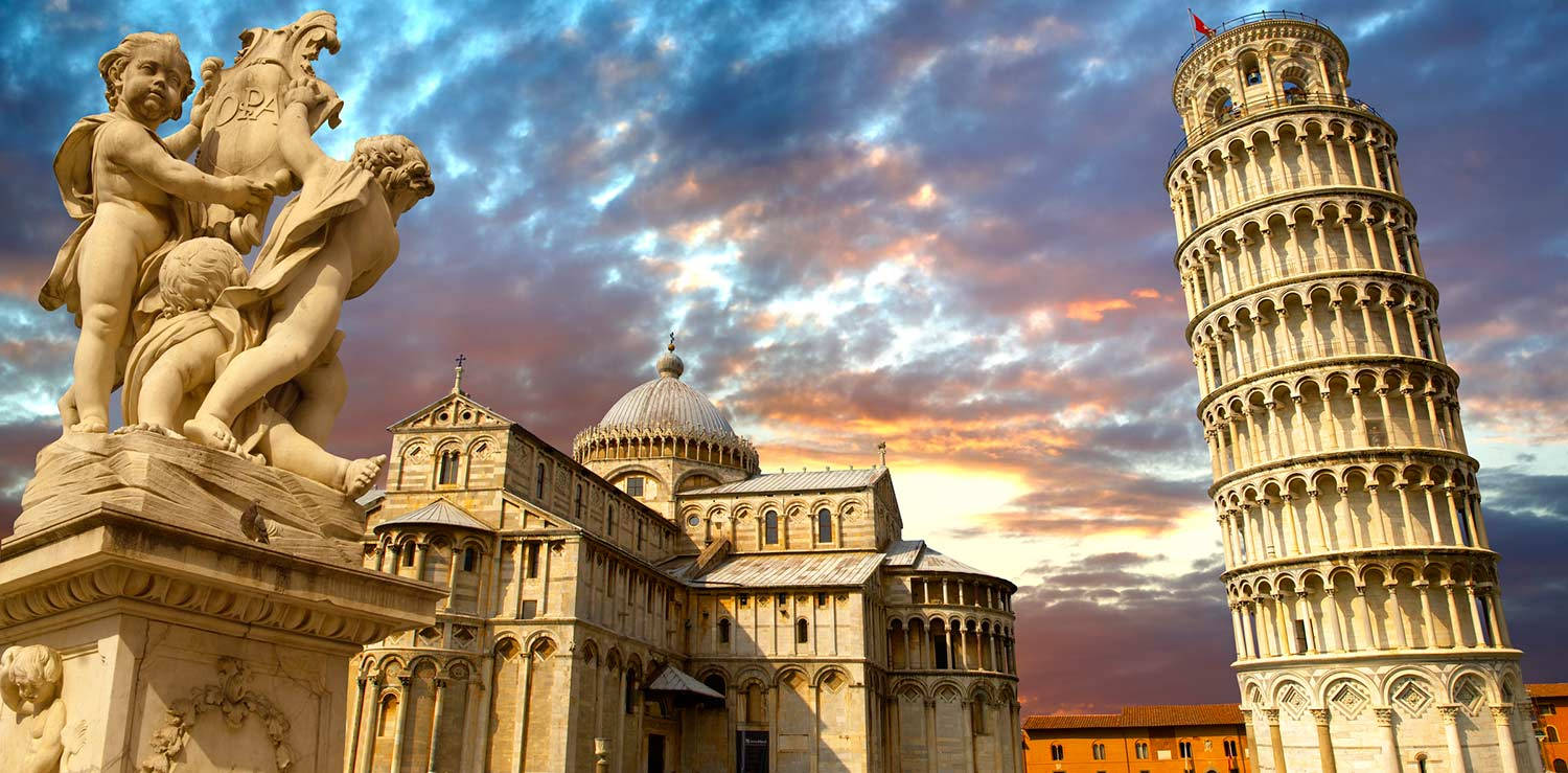 Pisa Leaning Tower Statue Wallpaper