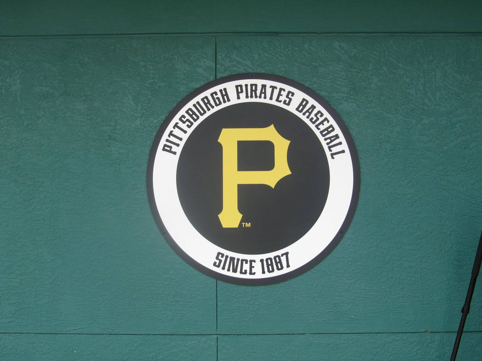 Pittsburgh Pirates Logo On A Wall Wallpaper