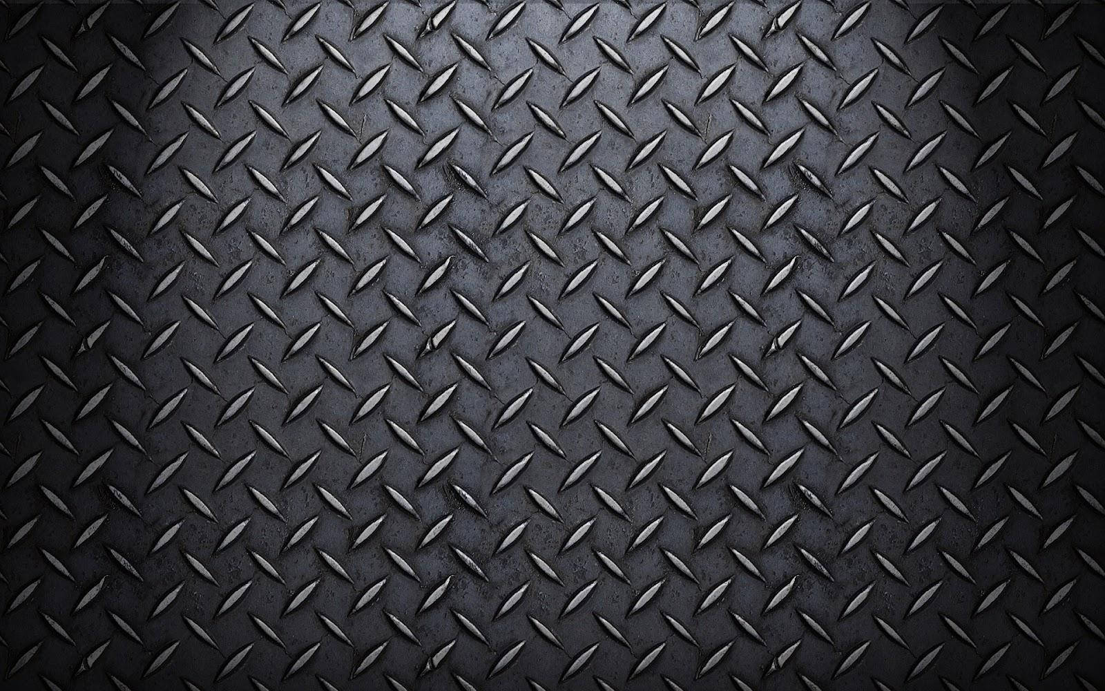 Plain Black Colour With Metal Pattern Wallpaper