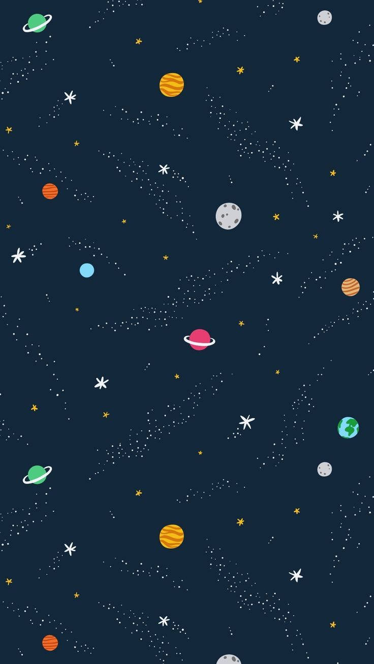 Planet Pattern Space Iphone Wallpaper