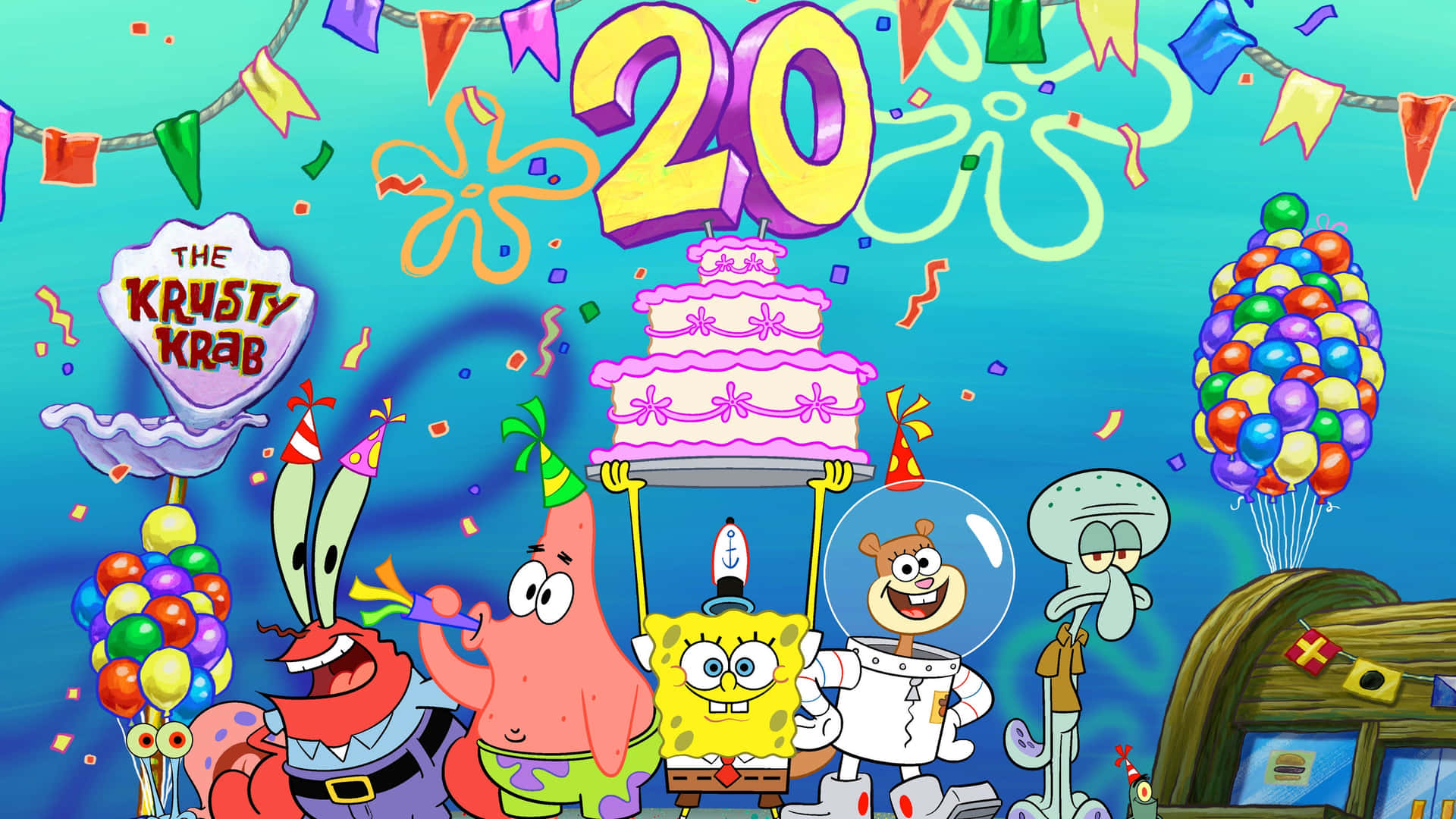 Plankton Attempting To Steal The Krabby Patty Formula Wallpaper