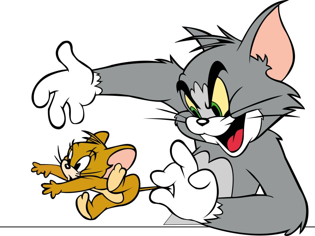 Playful Tom And Jerry Cartoon Wallpaper