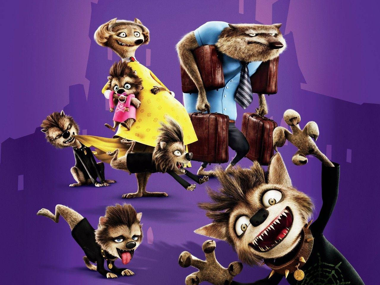 Playful Werewolves From Hotel Transylvania Wallpaper