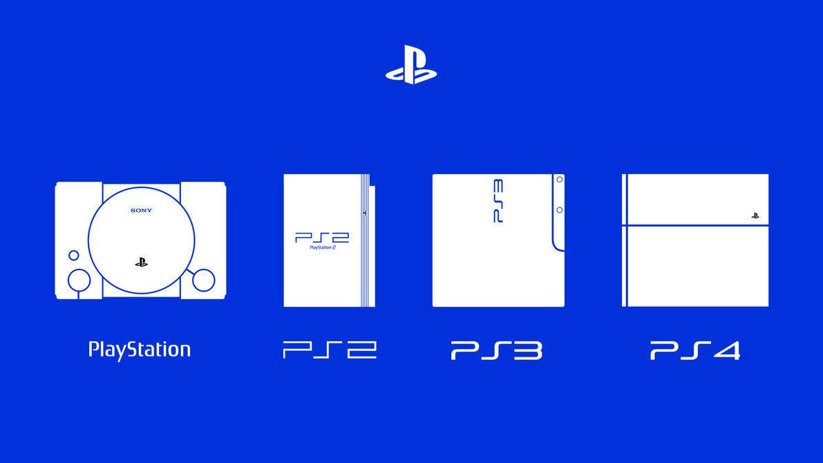 Playstation Consoles Blue Wallpaper