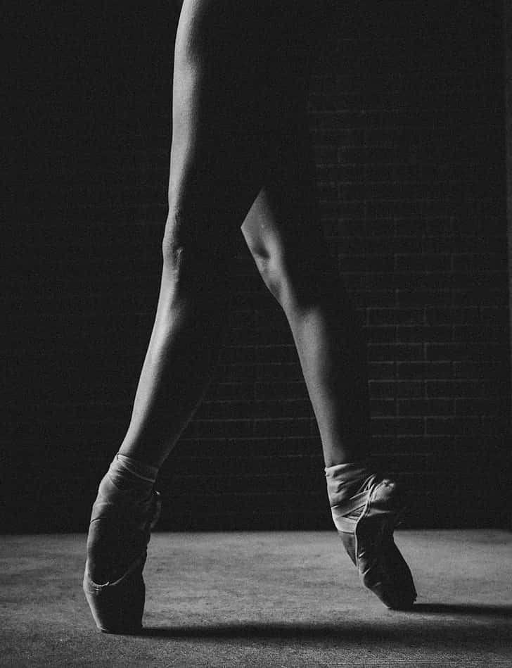 Pointe Shoes Ballerina Legs Wallpaper