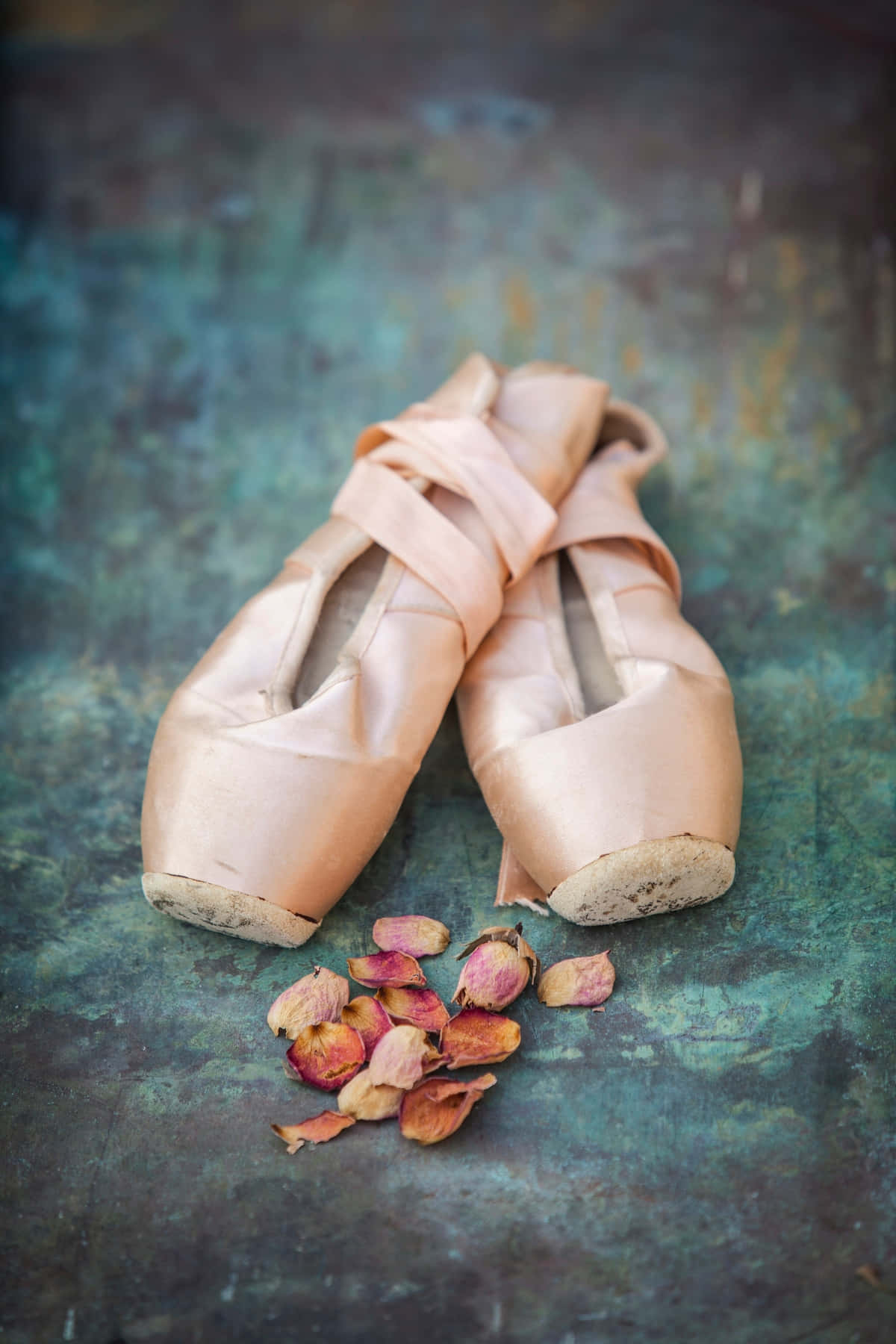 Pointe Shoes Folded Straps Wallpaper