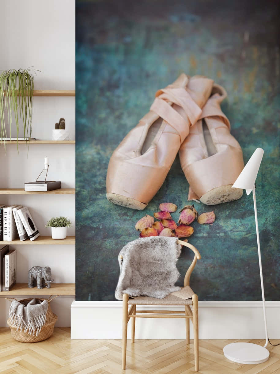 Pointe Shoes Wall Frame Wallpaper