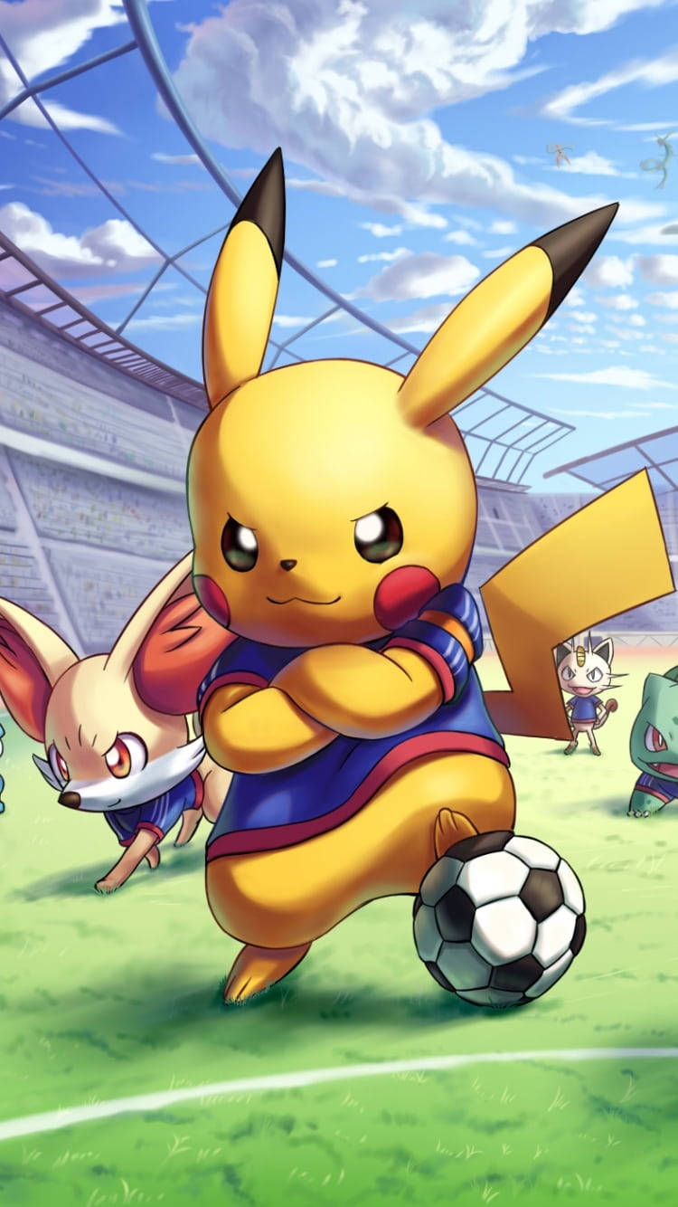 Pokémon Hd Playing Soccer Wallpaper