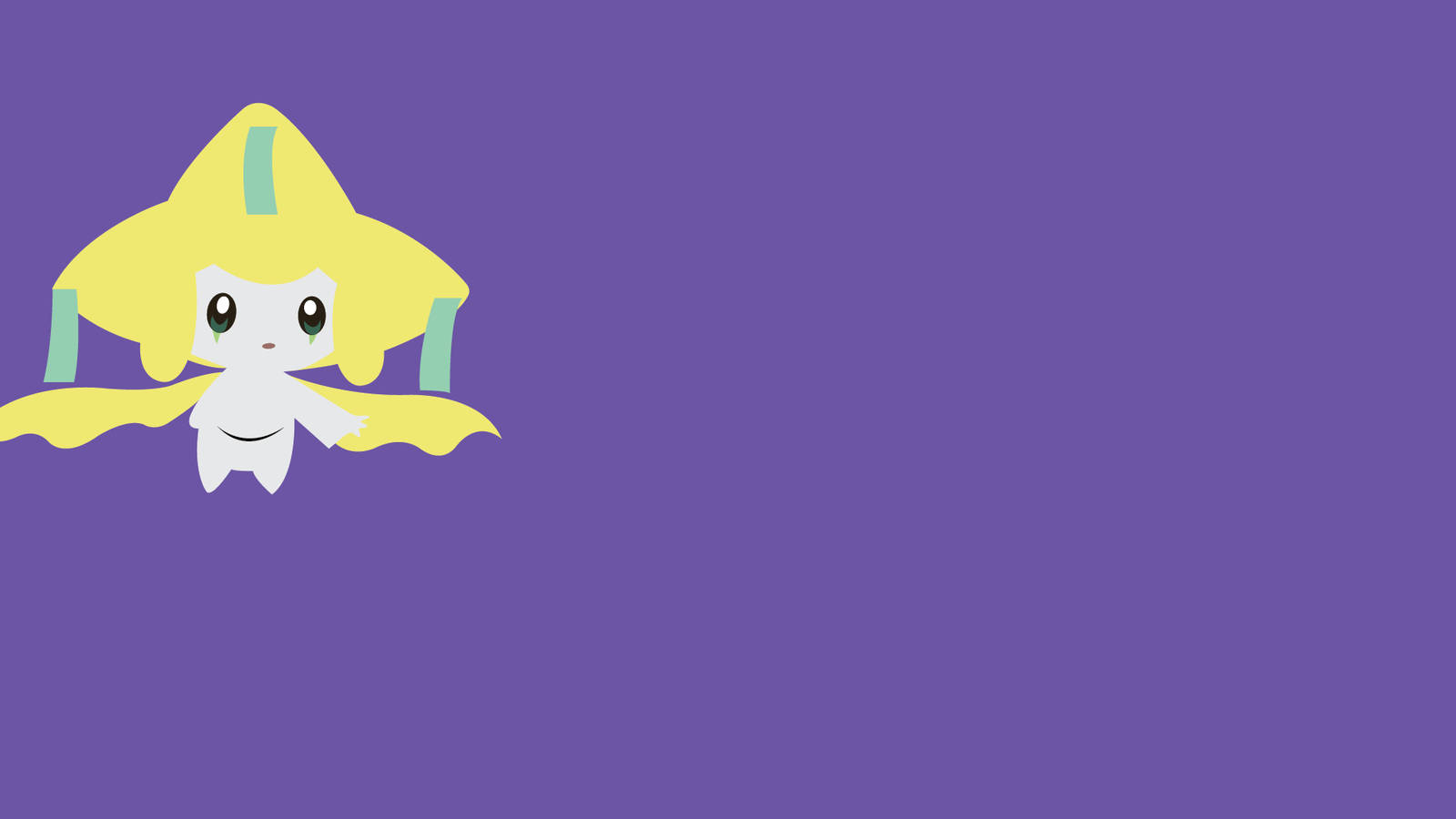 Pokemon Jirachi On Purple Wallpaper