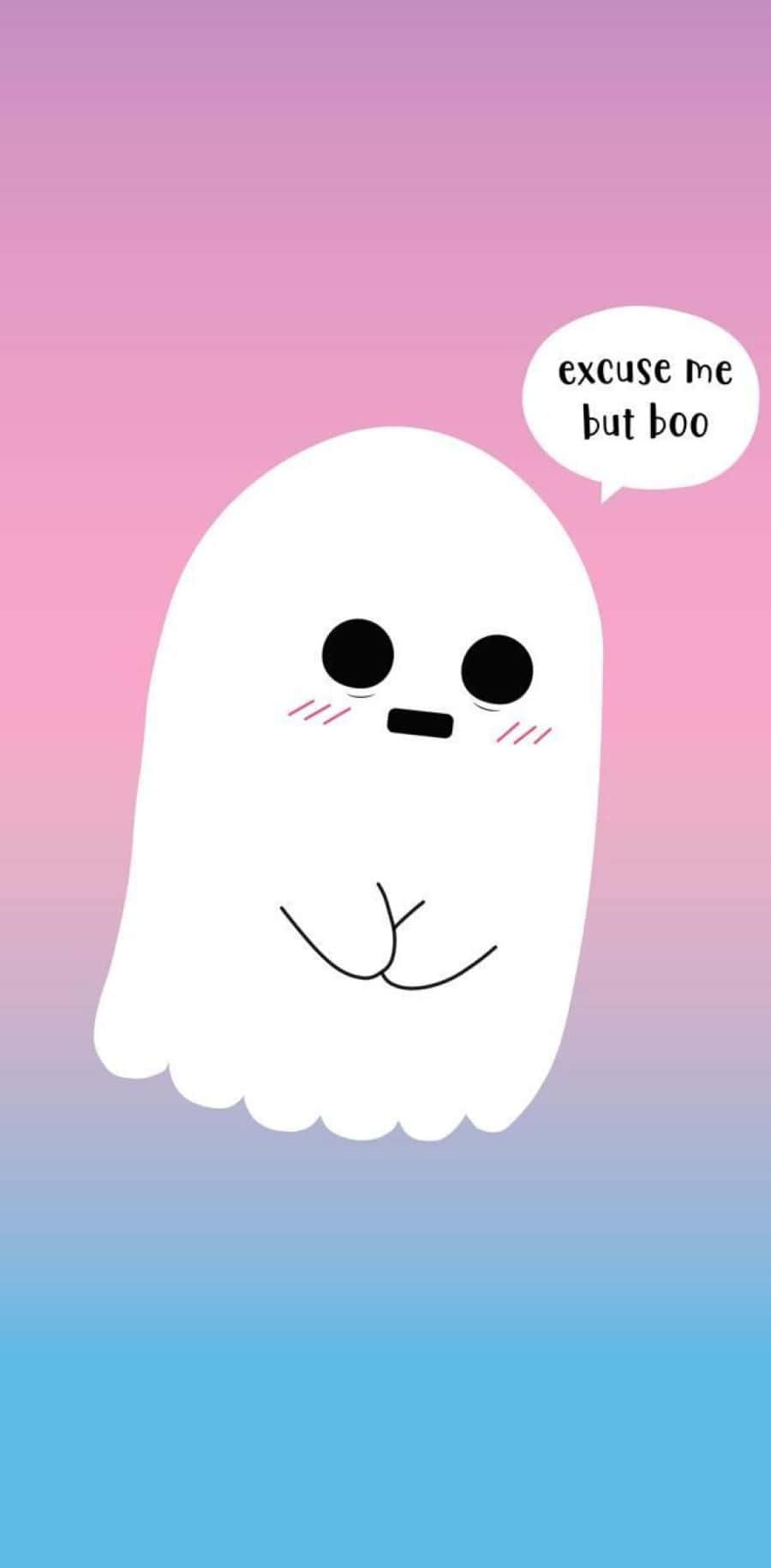 Polite Ghost Cartoon Wallpaper