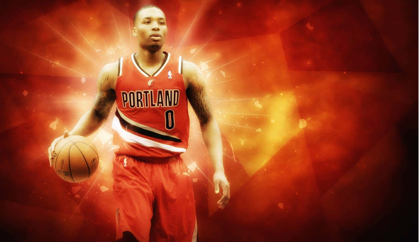 Portland Basketball Player Number Zero Wallpaper