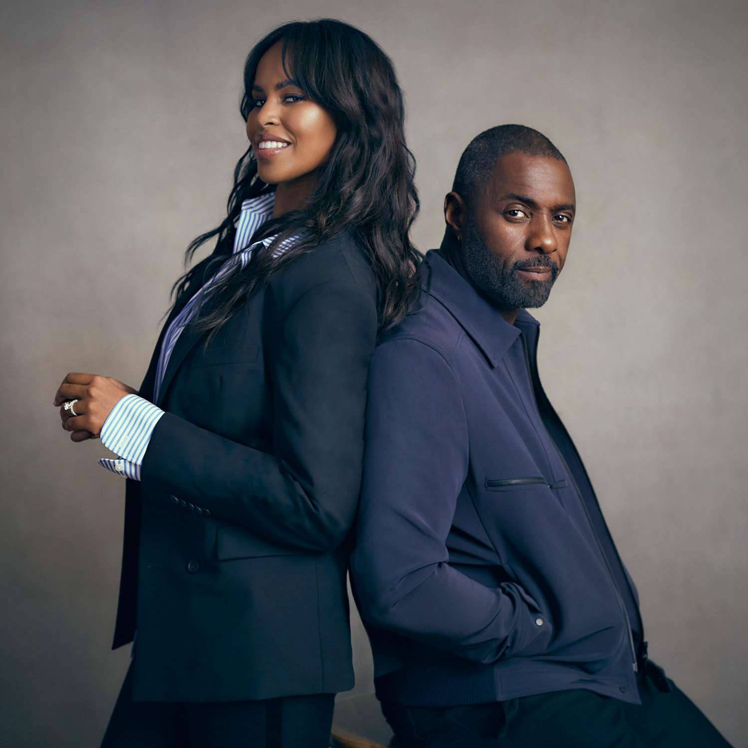 Power Couple: Idris And Sabrina Elba Side By Side Wallpaper