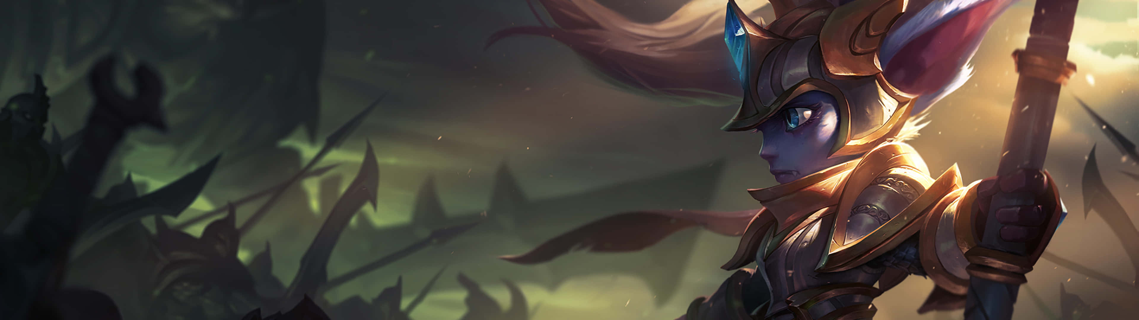 Powerful 3840x1080 League Of Legends Wallpaper