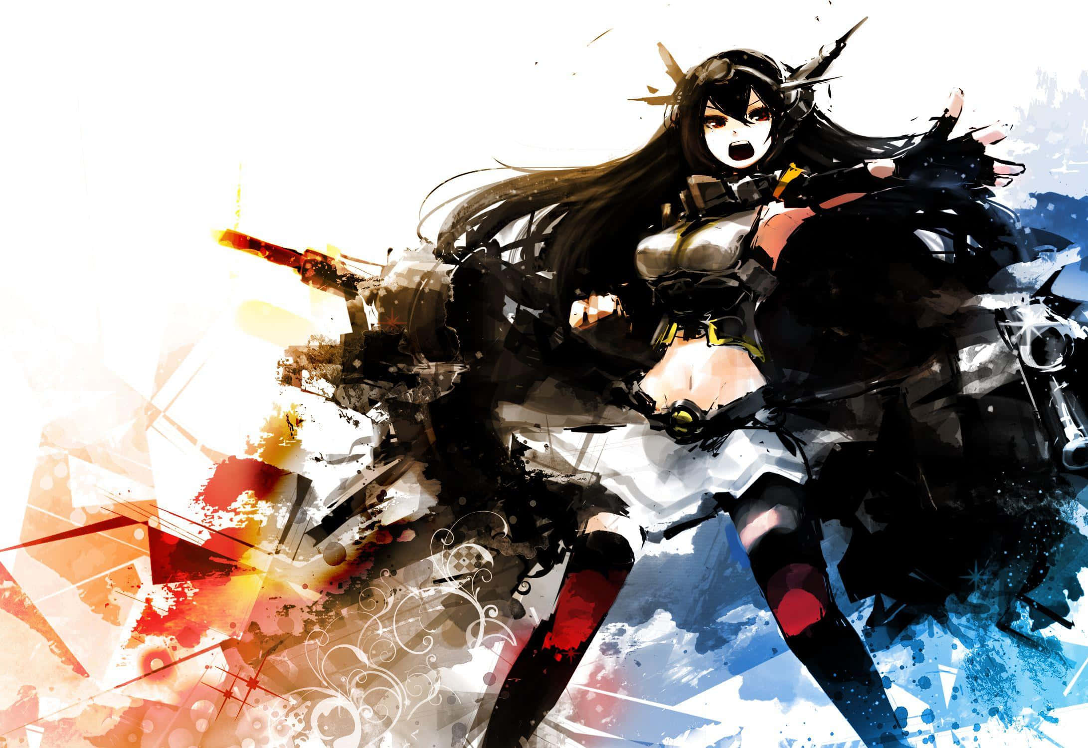 Powerful Kancolle Characters In Action Wallpaper