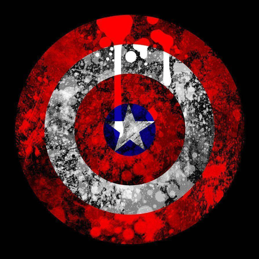 Powerful Symbol - The Shield Of Captain America Wallpaper