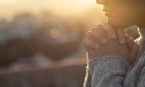 Prayer Woman Smiling Sunset Wallpaper