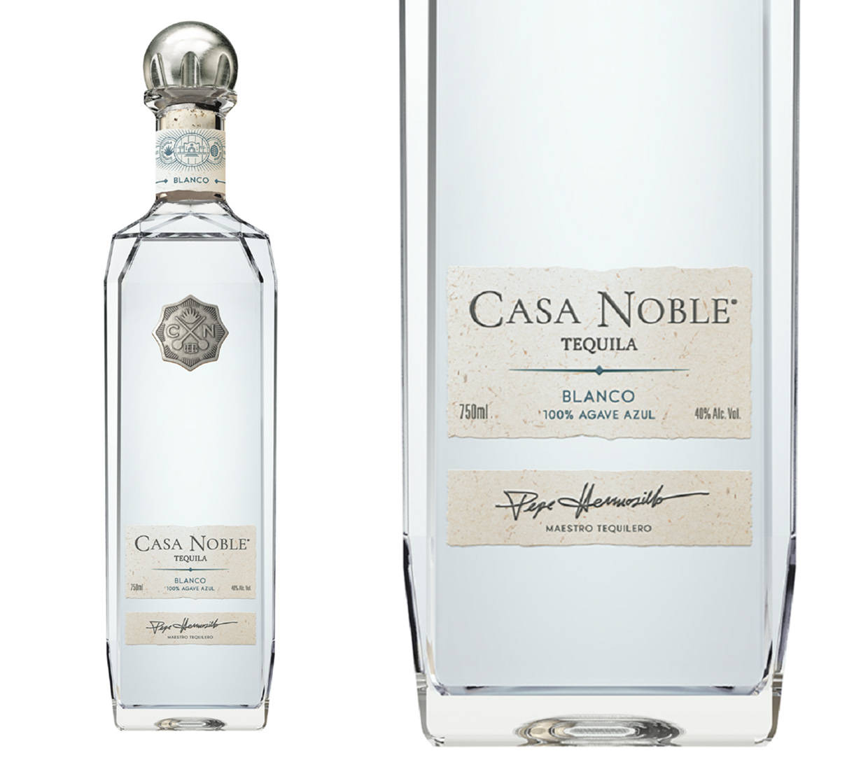 Premium Casa Noble Blanco Tequila In A Sophisticated Setting Wallpaper