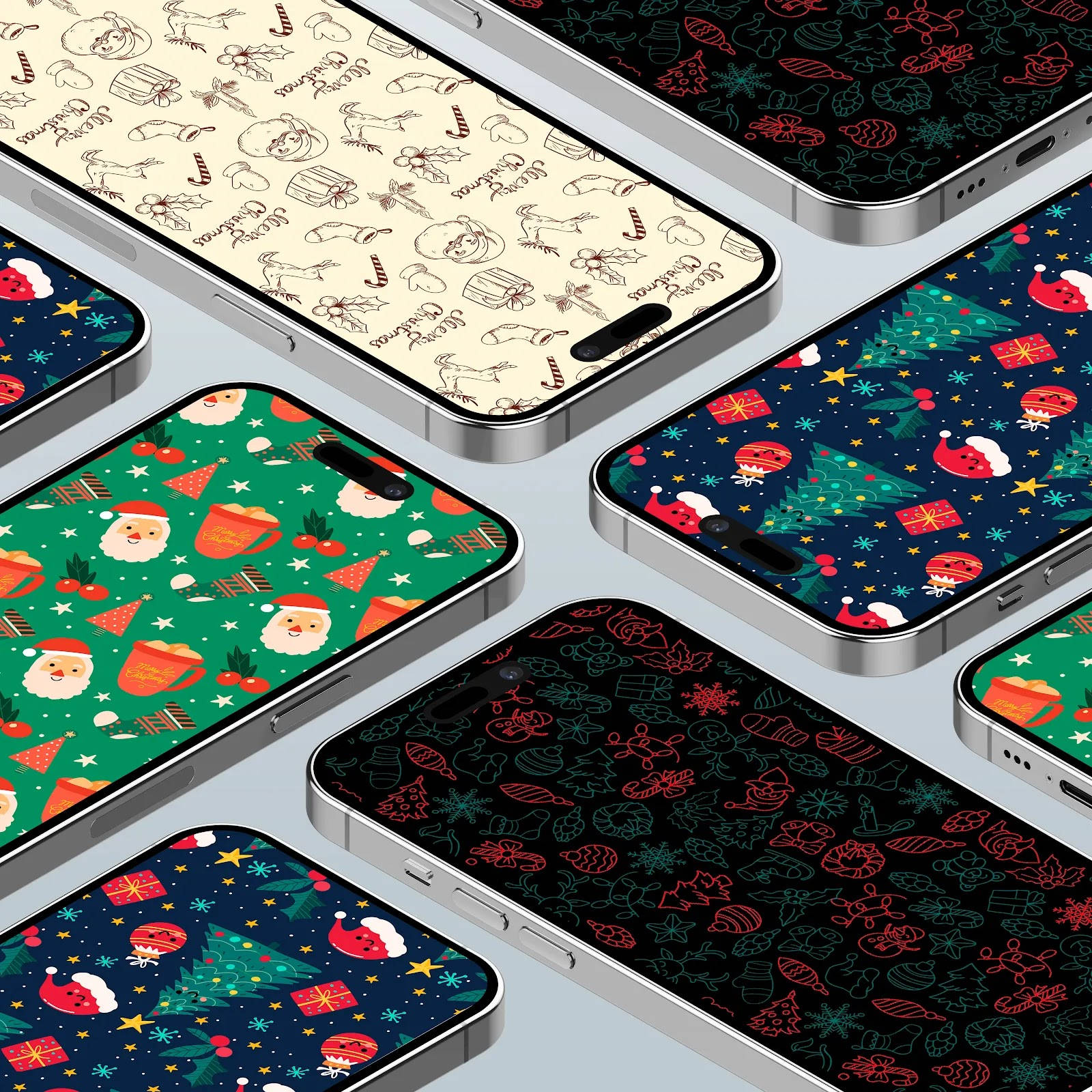 Preppy Christmas Iphone Screen Wallpaper
