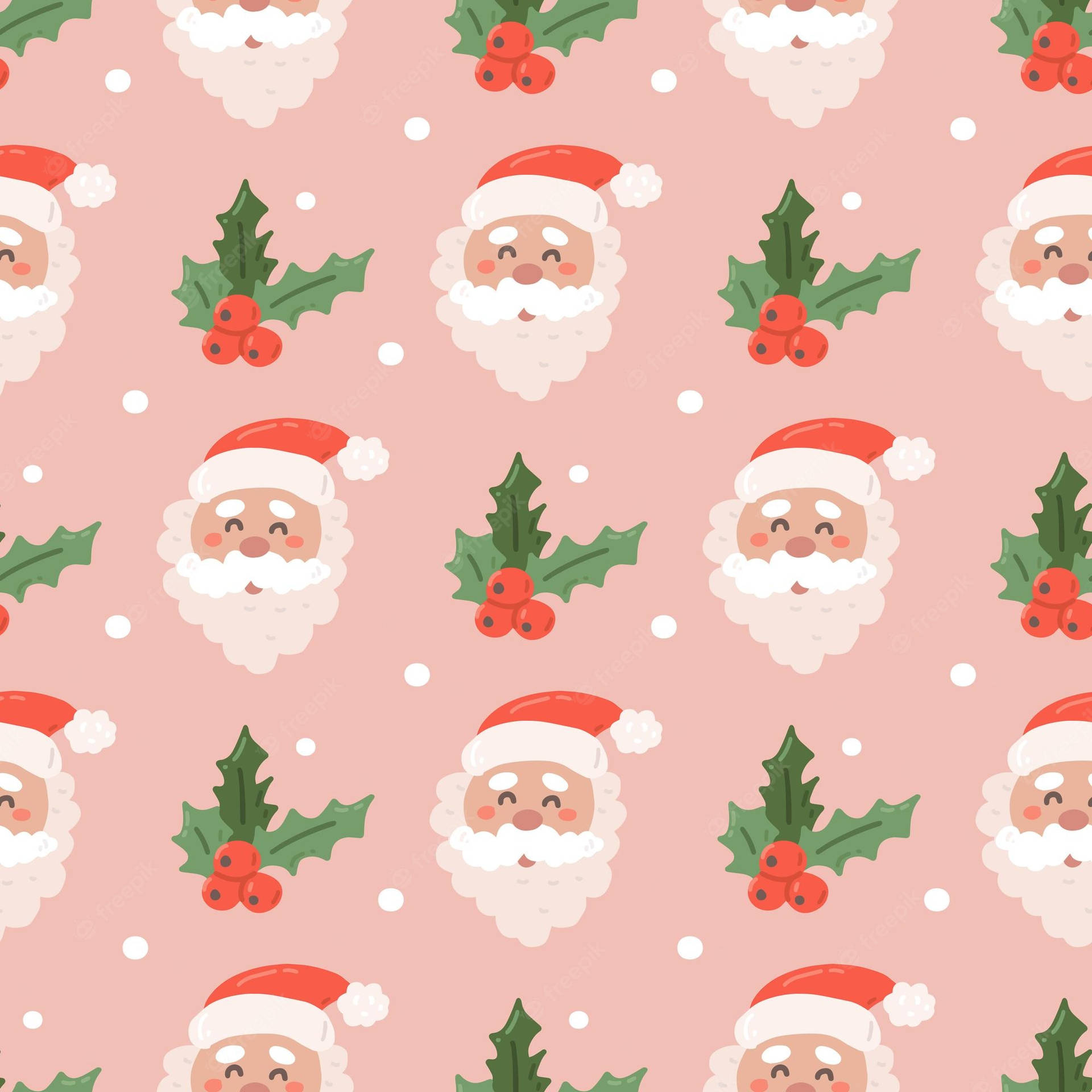 Download free Preppy Christmas Santa Claus Pattern Wallpaper -  MrWallpaper.com