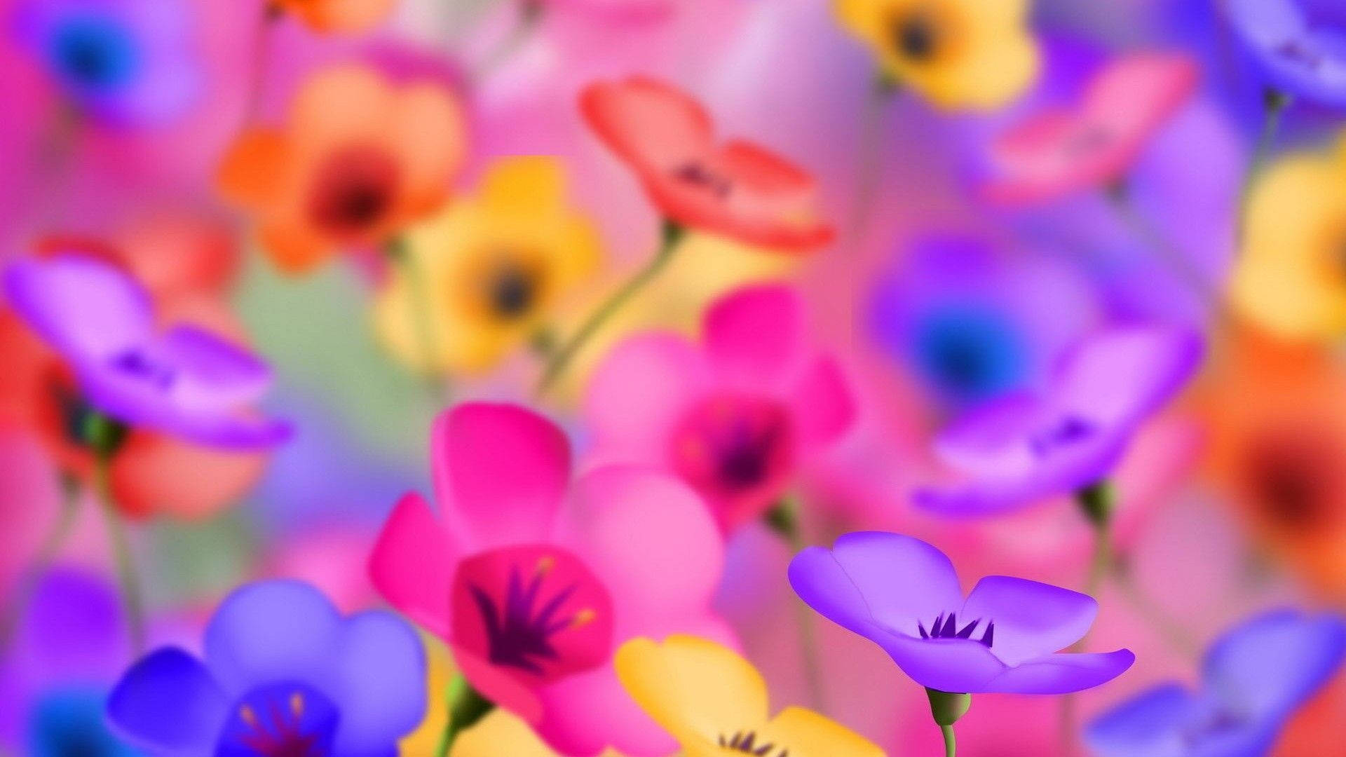 Pretty Artificial Flowers Wallpaper