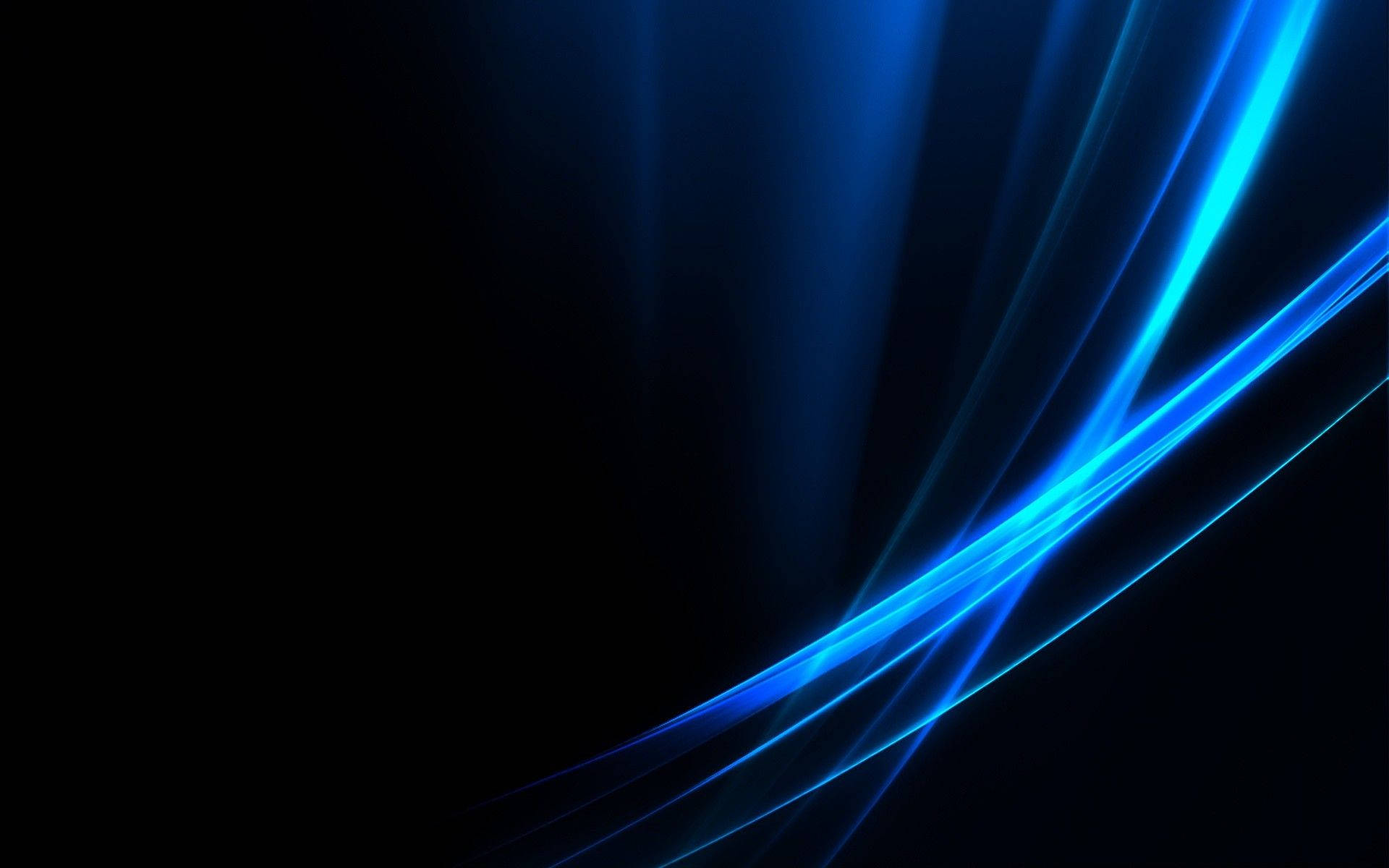 Pretty Blue Neon Light Streaks Wallpaper