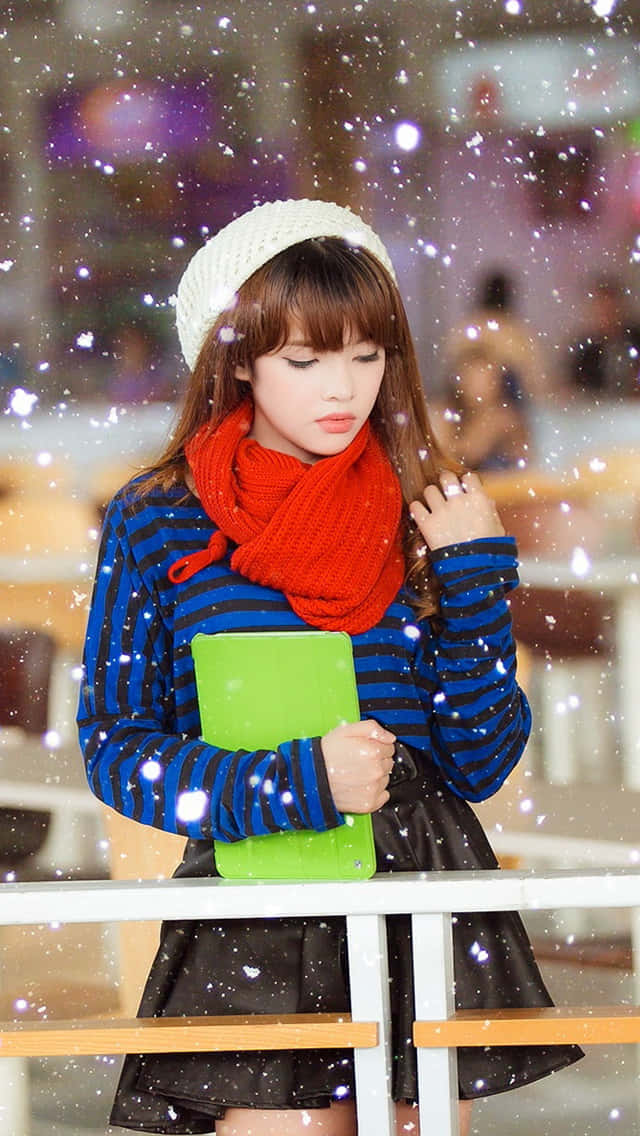 Pretty Girl In The Snow Wallpaper