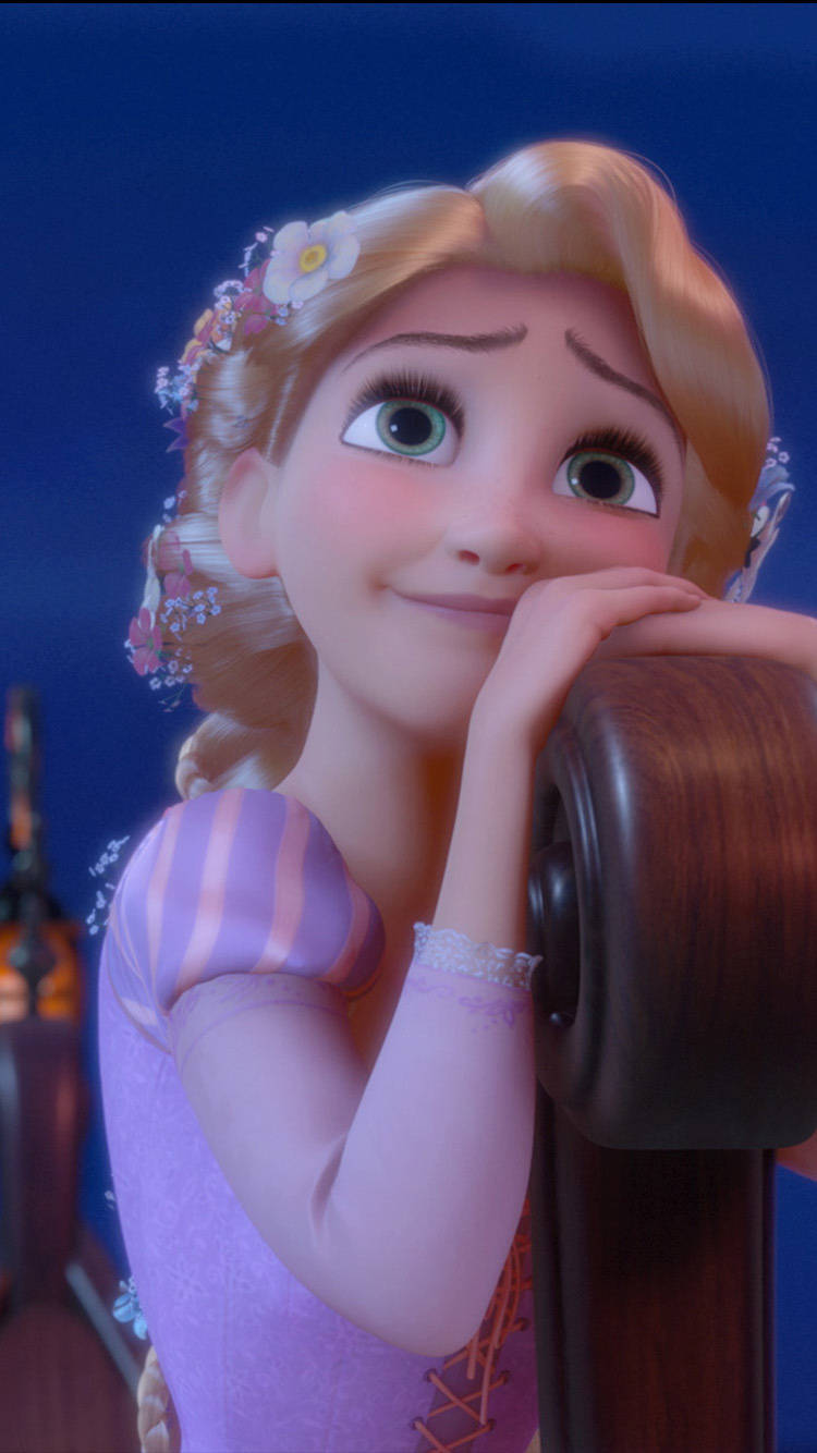 Princess Rapunzel Daydreaming Wallpaper
