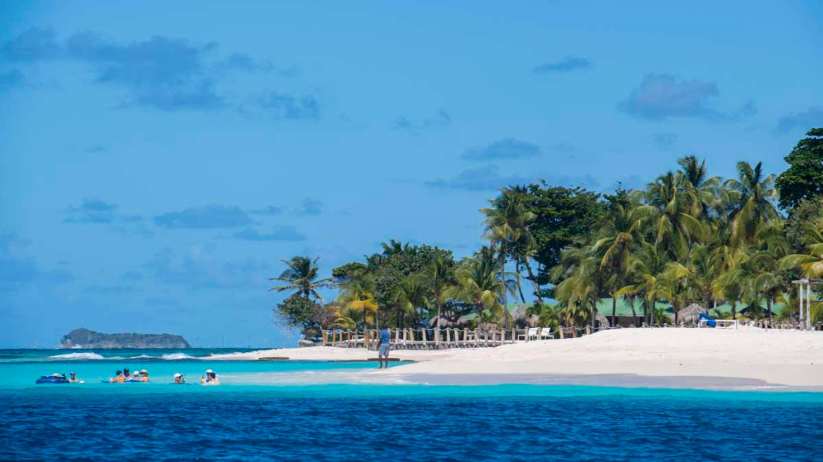 Pristine Beauty Of Palm Island Resort, St. Vincent And The Grenadines Wallpaper