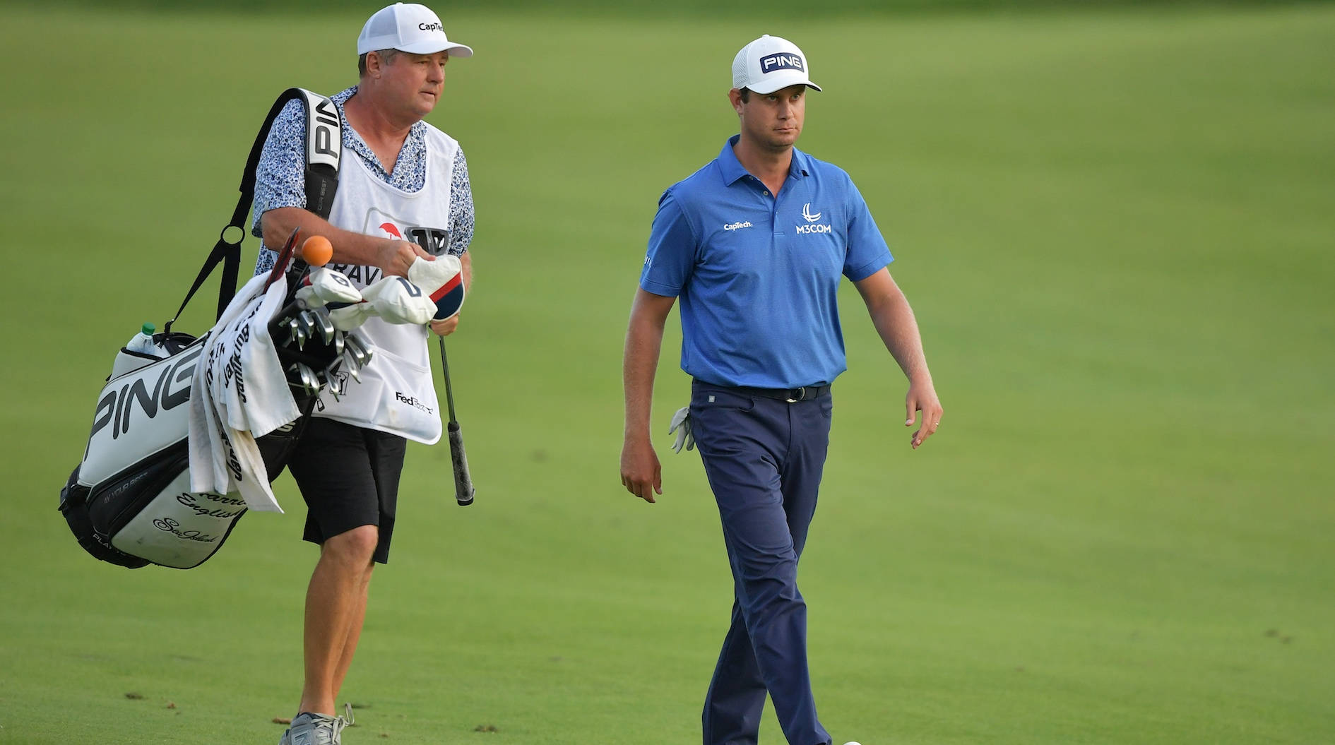 Pro Golfer Harris English Making His Move On The Golf Course Wallpaper