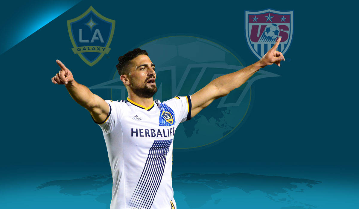 Professional Player Sebastian Lletget Pointing Wallpaper