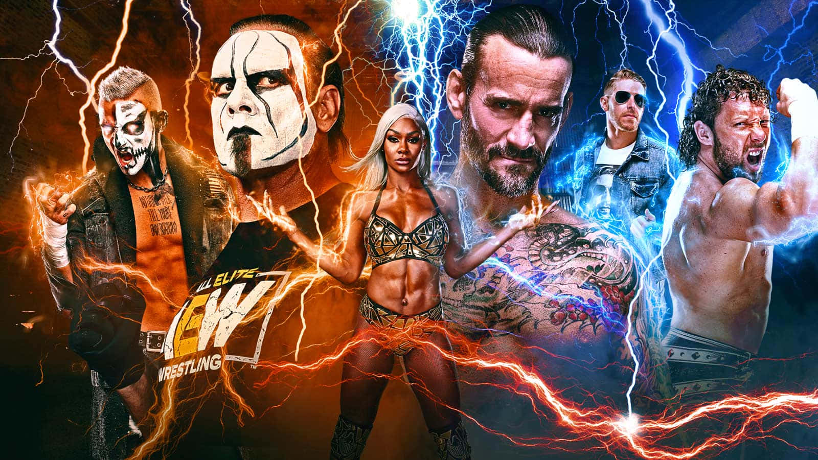 Professional Wrestlers From Aew Join Forces. Wallpaper