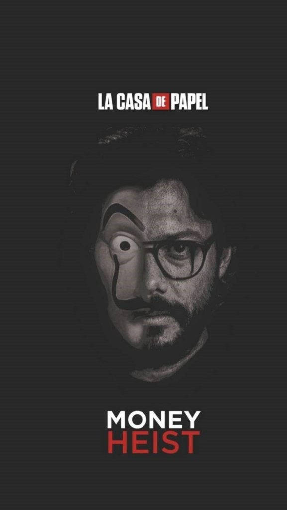 Professor Money Heist 4k Half Mask Face Wallpaper