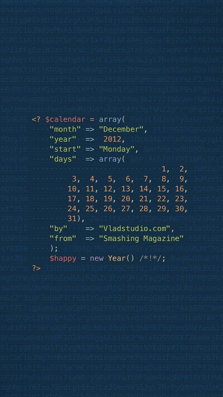 Programming Iphone Calendar Codes Wallpaper