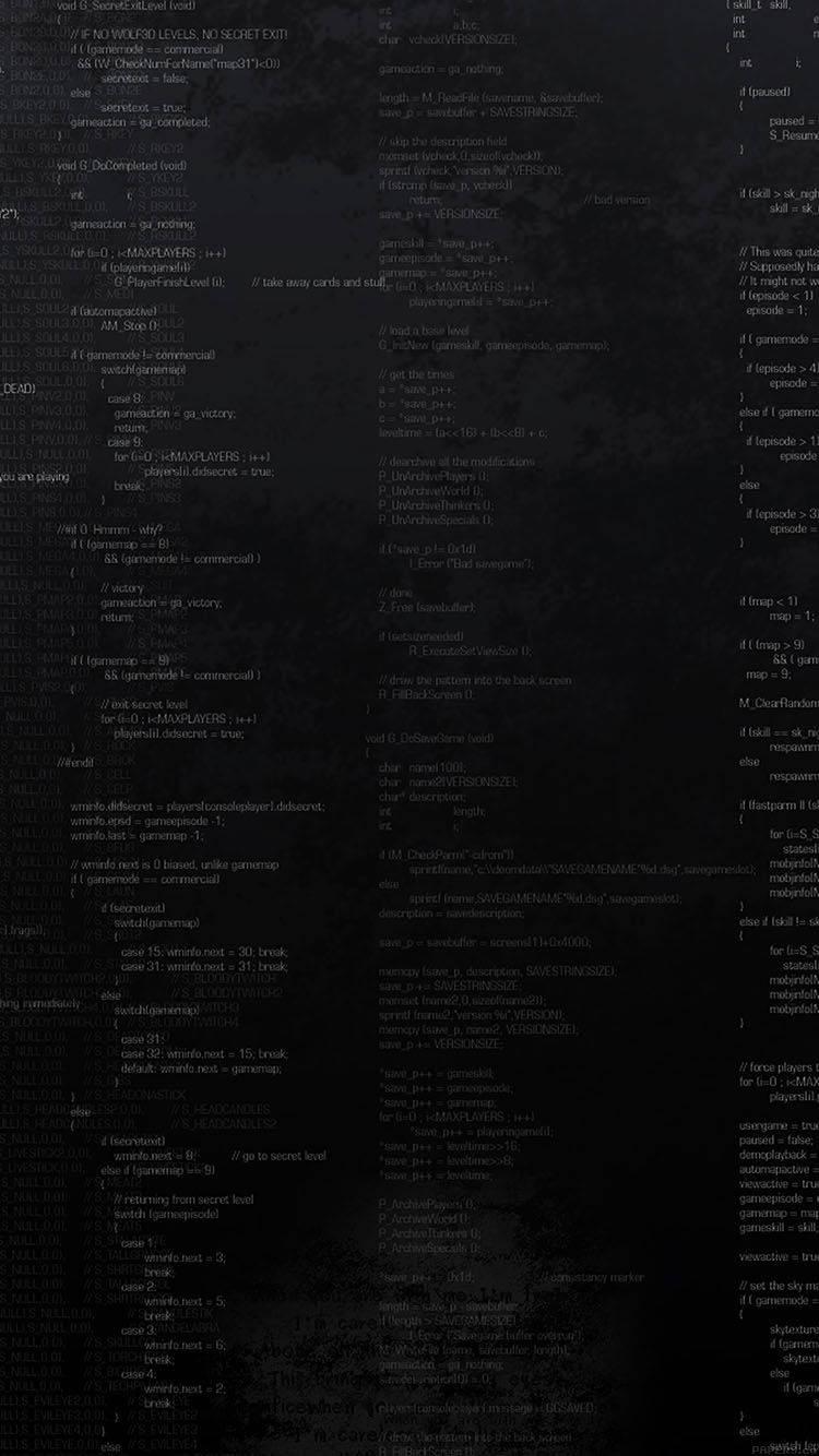 Programming Iphone Codes On Old Screen Wallpaper