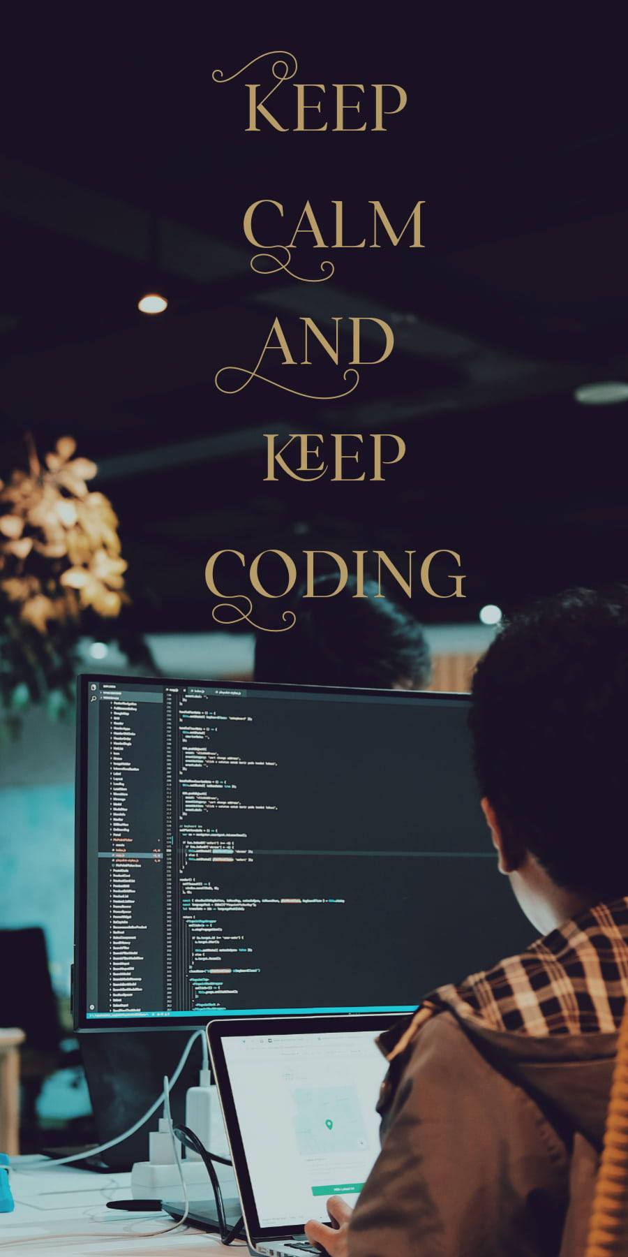 Programming Iphone Keep Calm And Keep Coding With Programmer Wallpaper