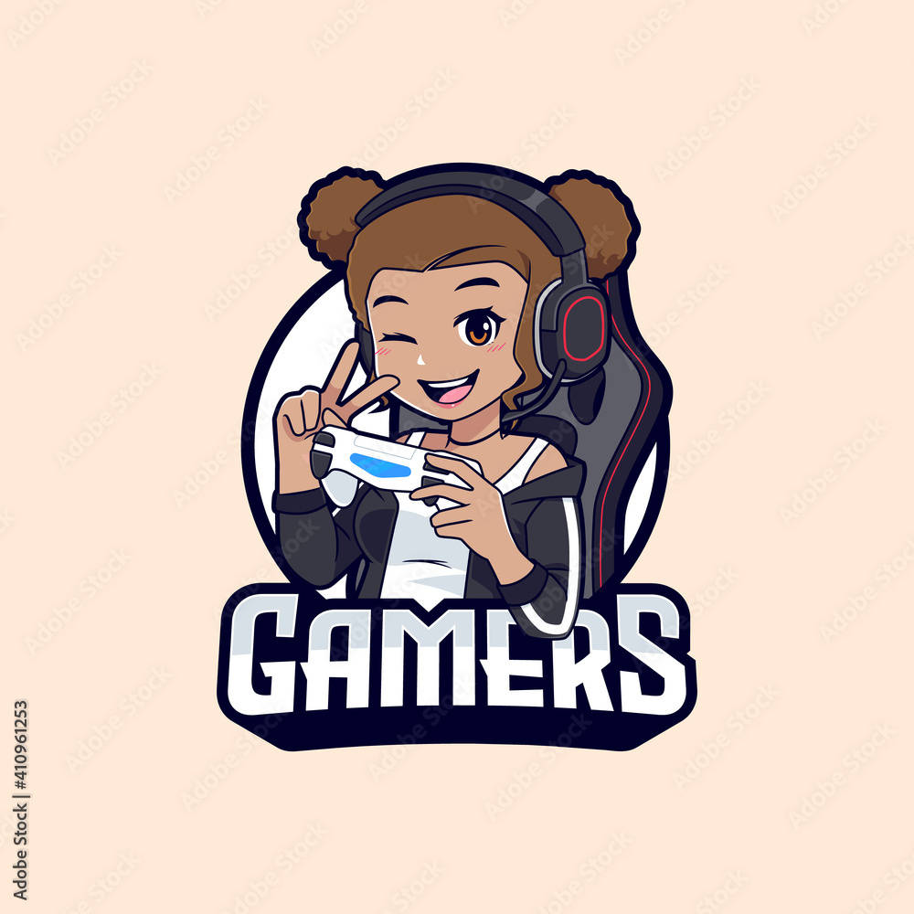 Ps4 Girl Gamer Logo Wallpaper