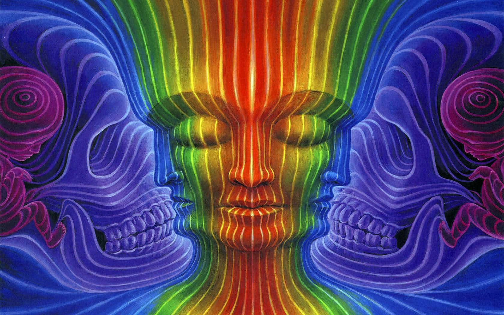 Psychedelic Art - Psychedelic Skulls By Daniel Mcdonald Wallpaper