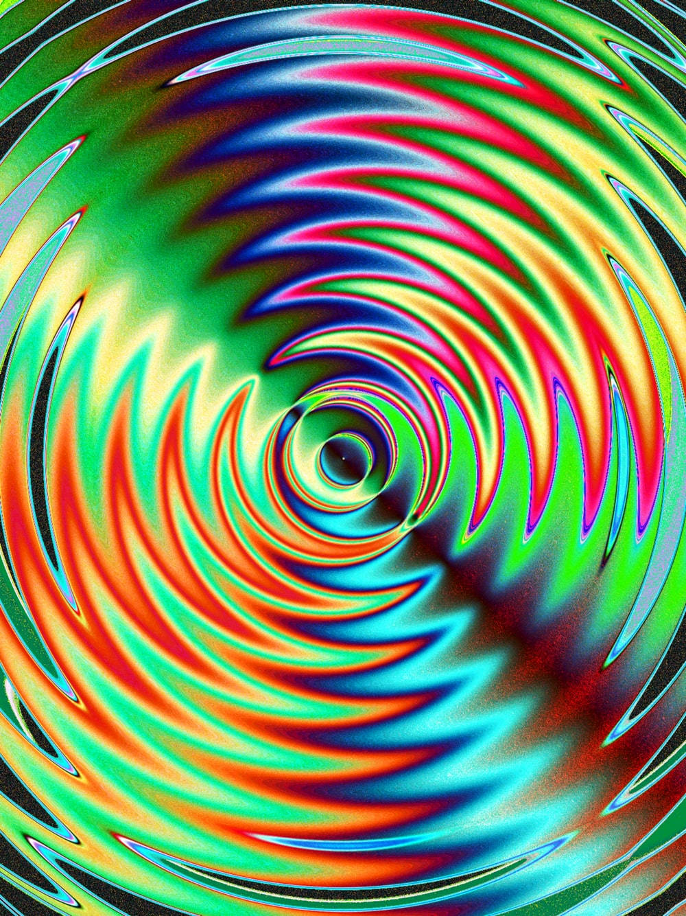 Psychedelic Iphone Colorful Disk Wallpaper