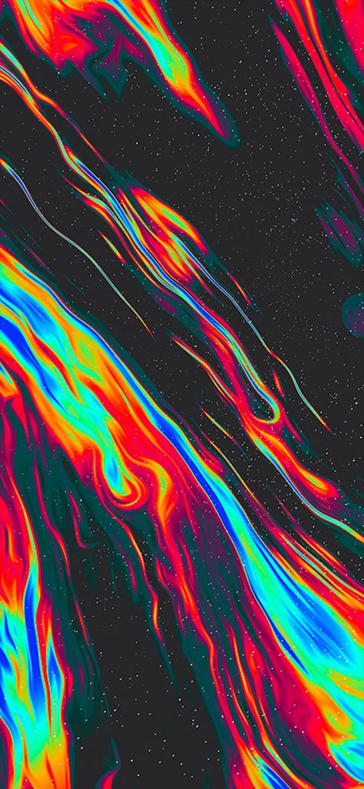 Psychedelic Iphone Flaming Jets In Space Wallpaper