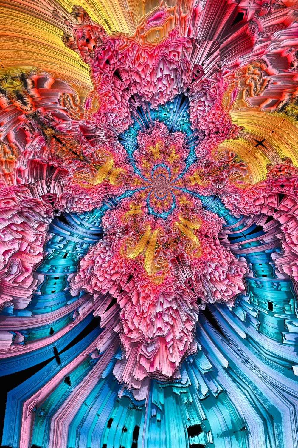 Psychedelic Iphone Pink Objects Wallpaper