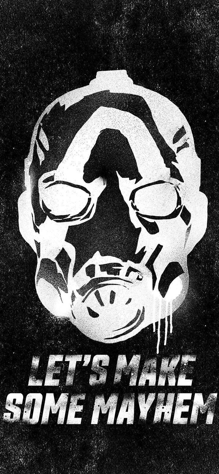 Psycho Mask Art Of Borderlands Wallpaper