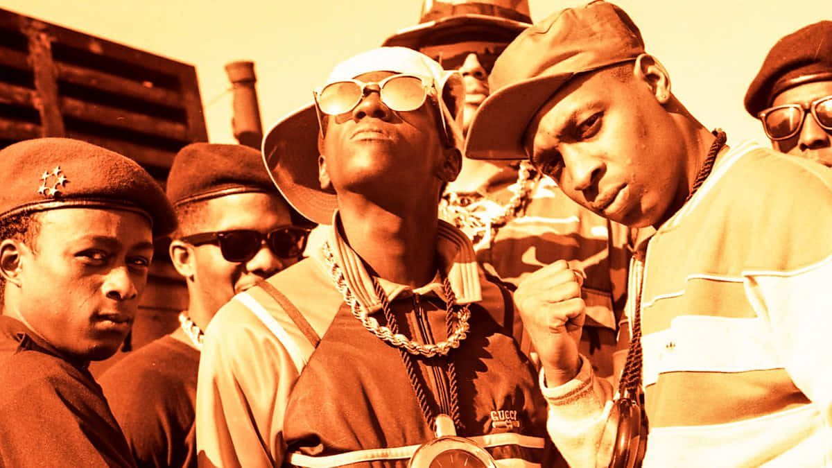 Public Enemy Iconic Hip Hop Group Wallpaper