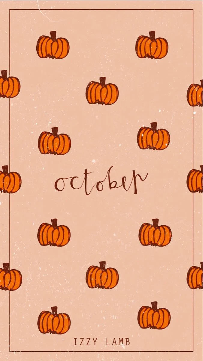 Pumpkin October Pattern Cute Halloween Iphone Wallpaper