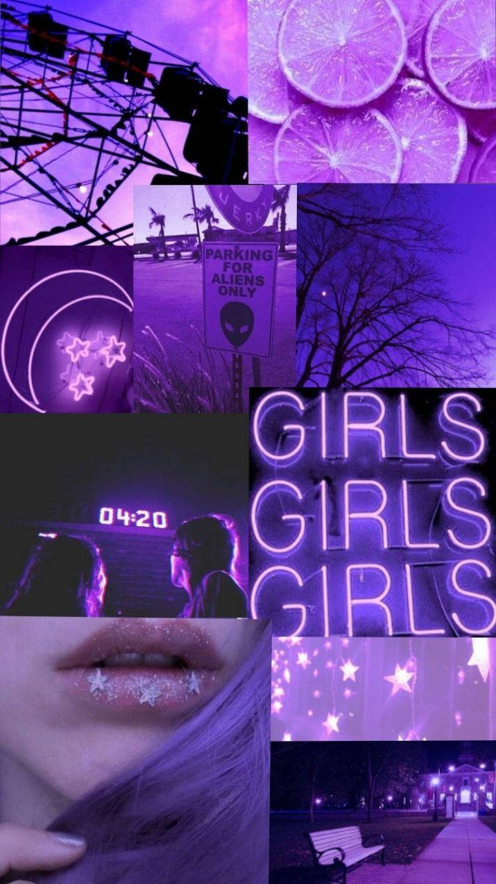 Purple Aesthetic Phone Girls Wallpaper