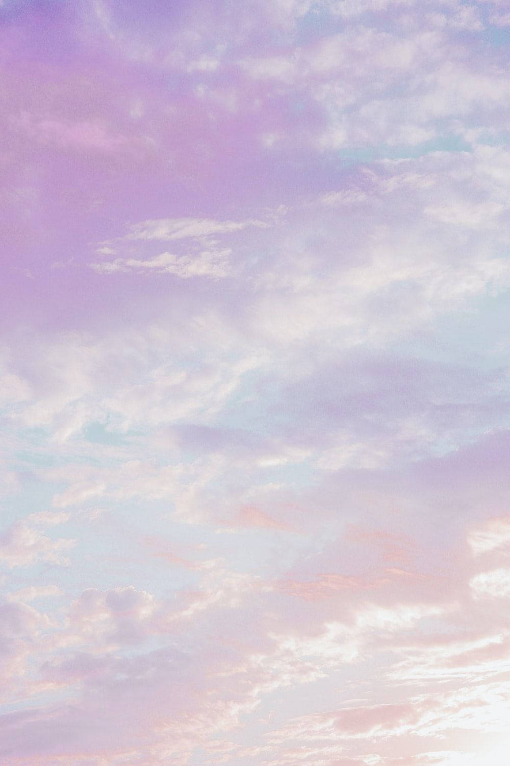 Purple Aesthetic Phone Thick Clouds Wallpaper
