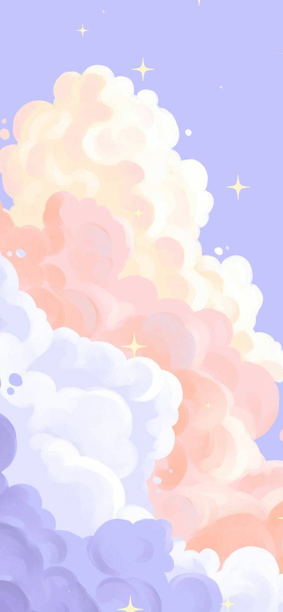 Purple Clouds Aesthetic Wallpaper